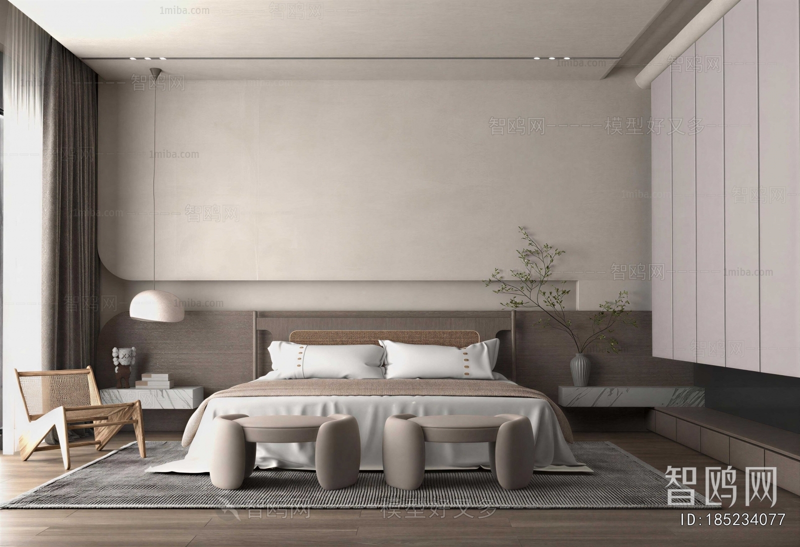 Wabi-sabi Style Bedroom