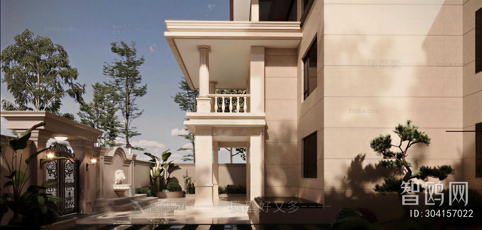 European Style Courtyard/landscape