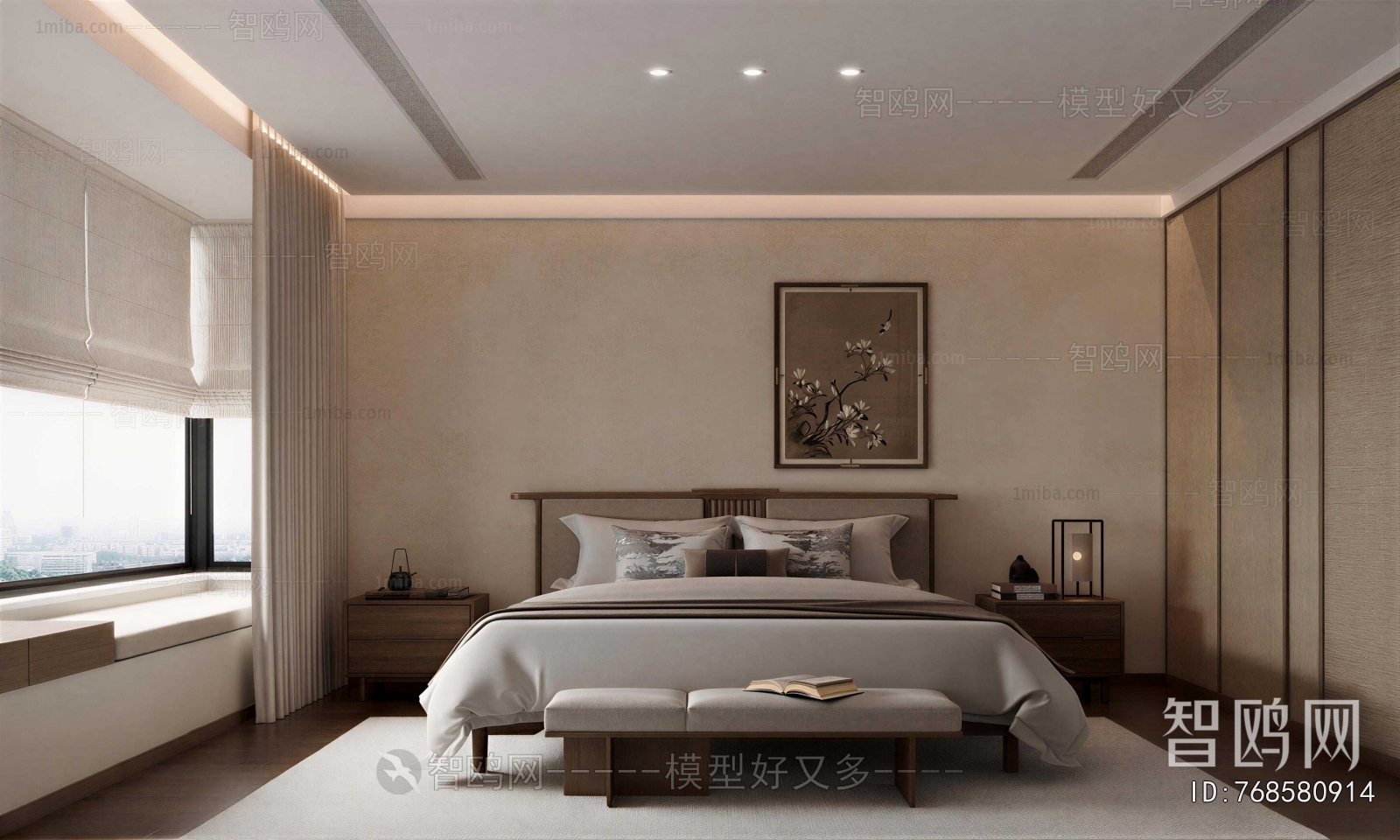 New Chinese Style Bedroom