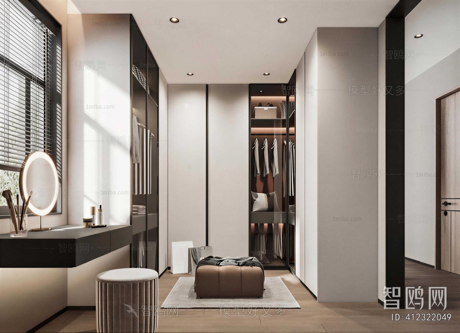 Modern Clothes Storage Area