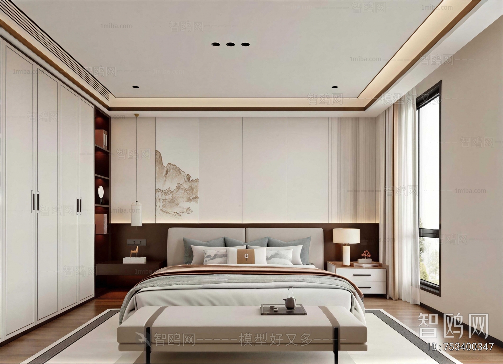 New Chinese Style Bedroom