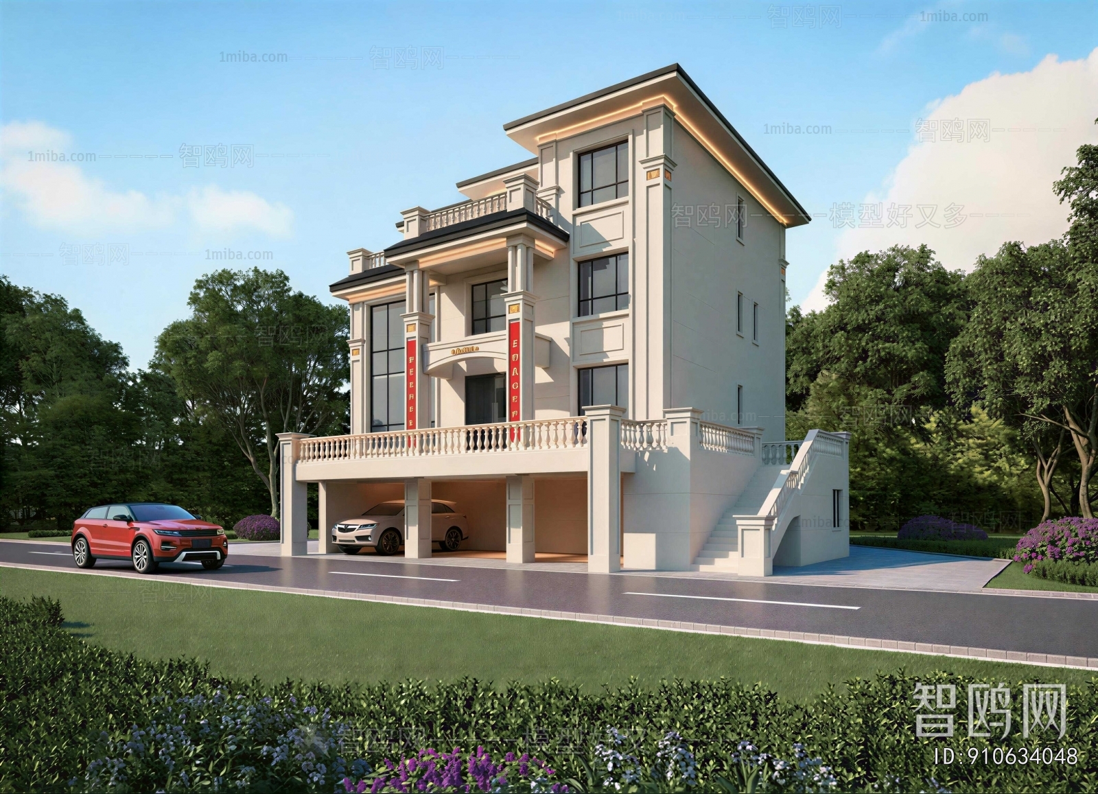 New Chinese Style Villa Appearance