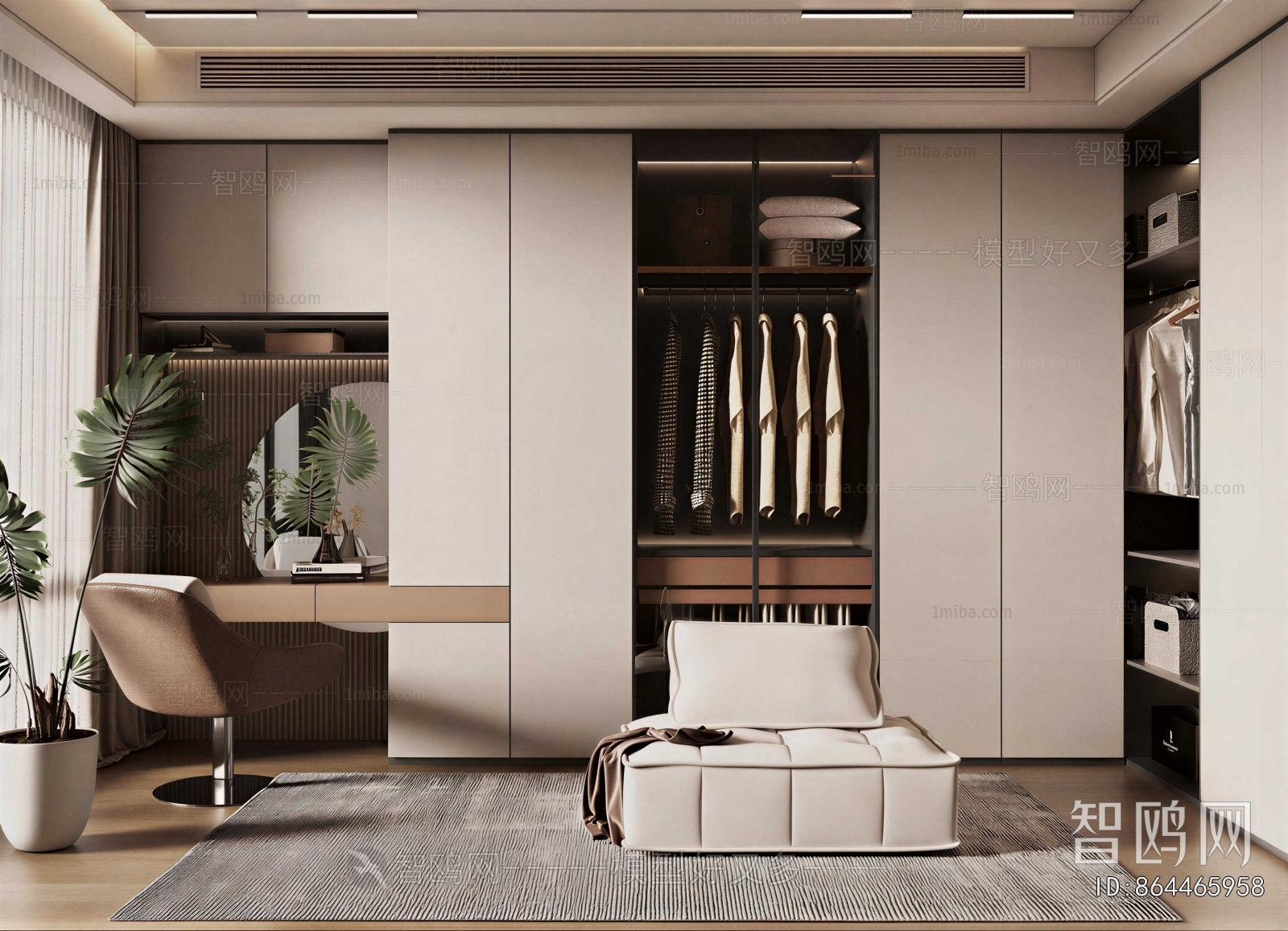 Modern Clothes Storage Area