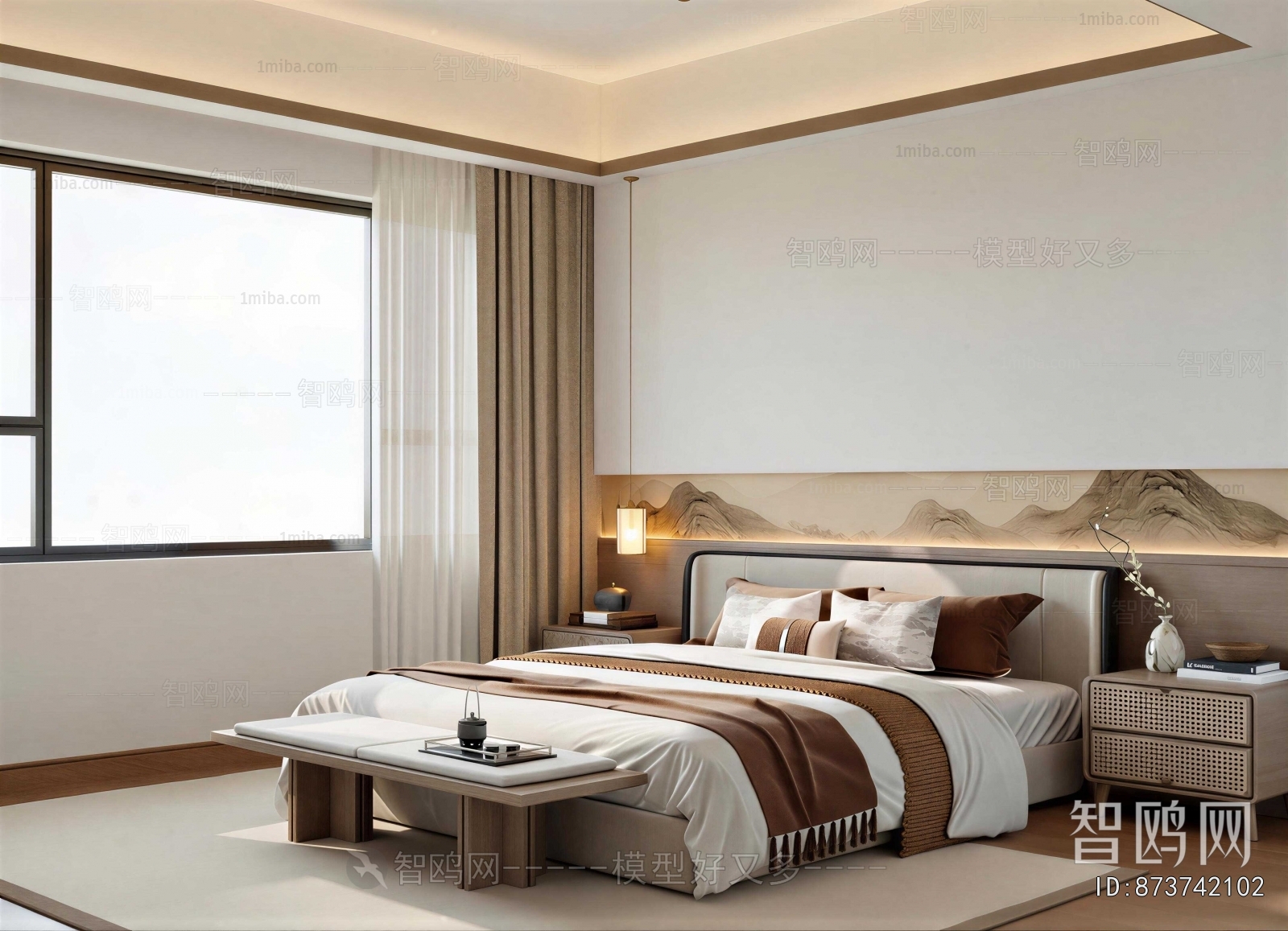 New Chinese Style Bedroom