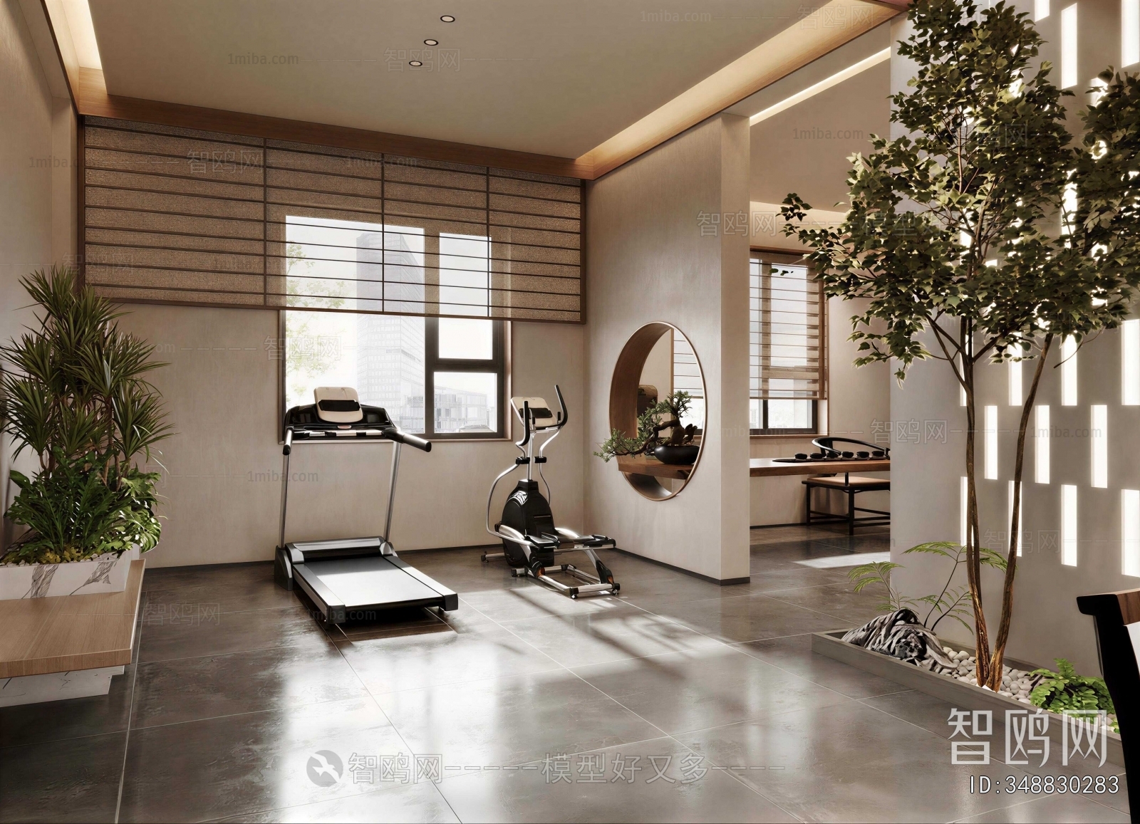 New Chinese Style Home Fitness Room
