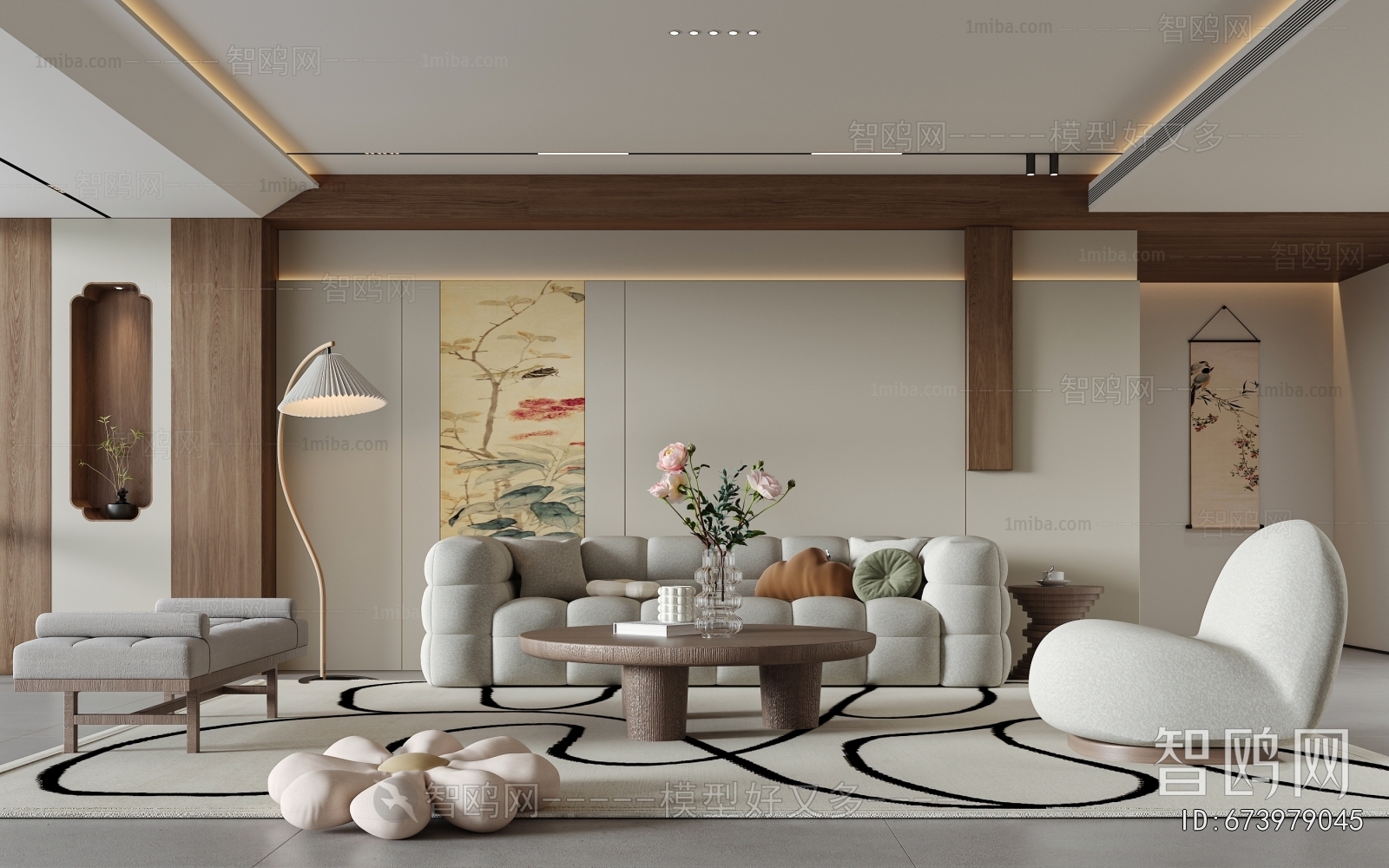 New Chinese Style A Living Room