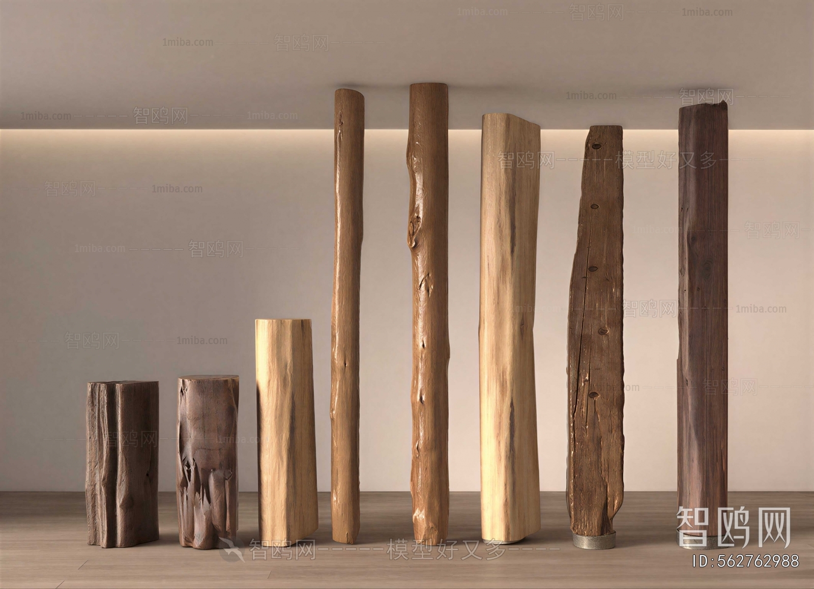 Wabi-sabi Style Column