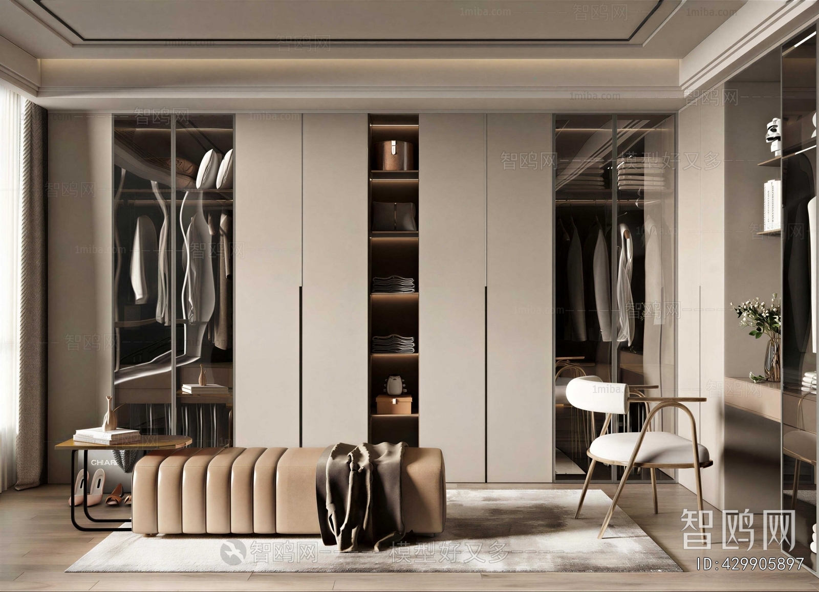 Modern Clothes Storage Area