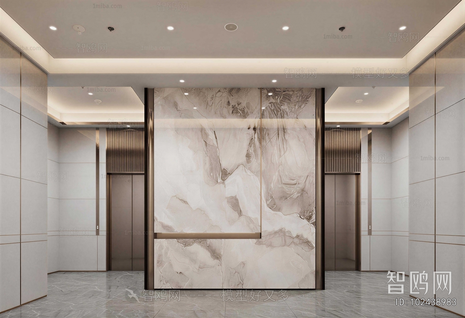 Modern Office Elevator Hall
