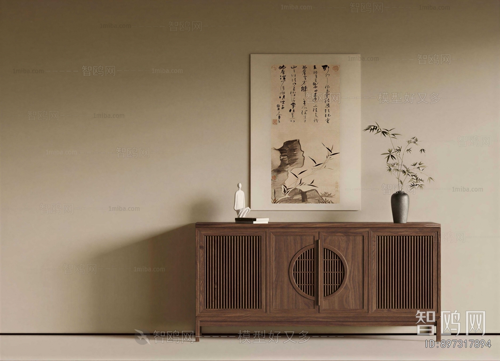 New Chinese Style Entrance Cabinet