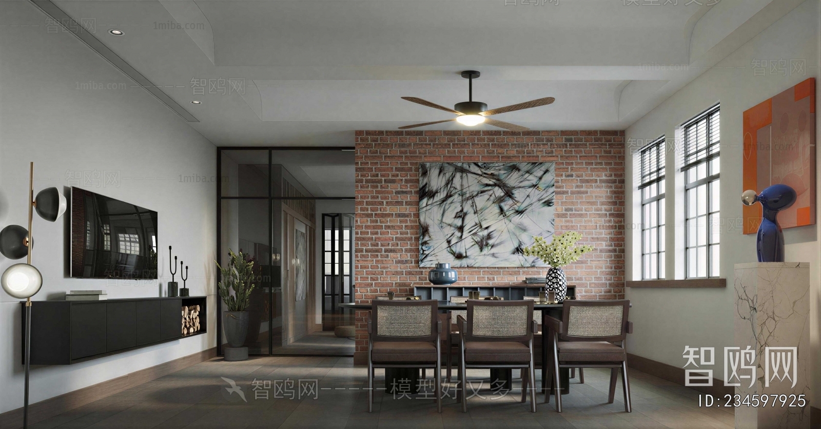 Wabi-sabi Style Dining Room