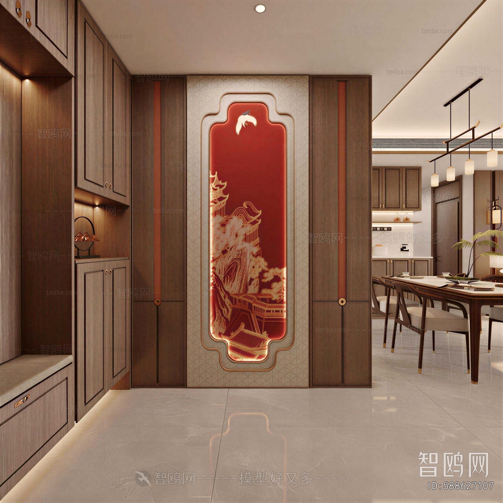 New Chinese Style Hallway