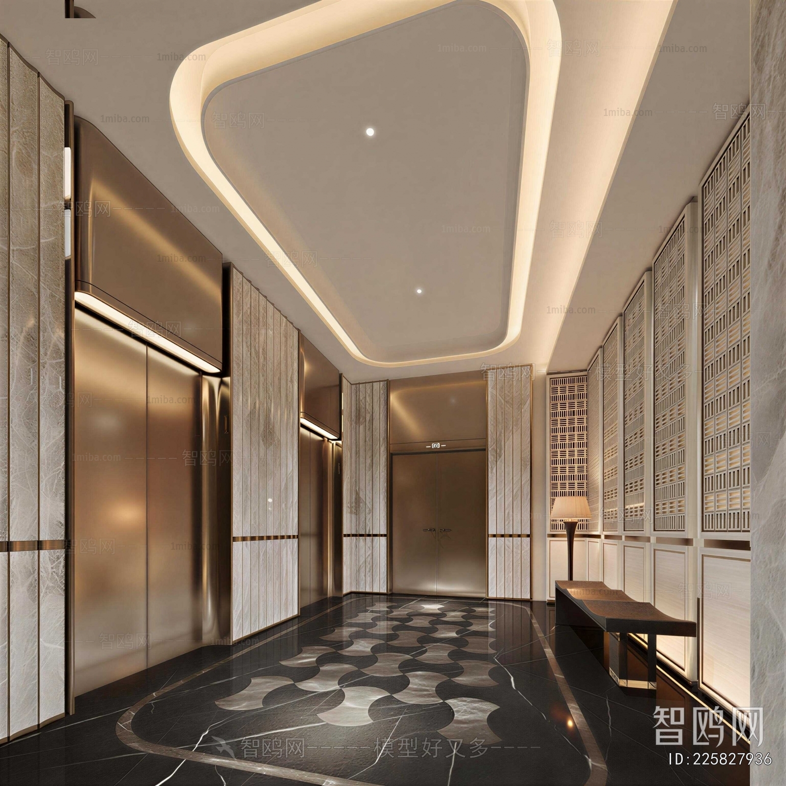 Modern Office Elevator Hall