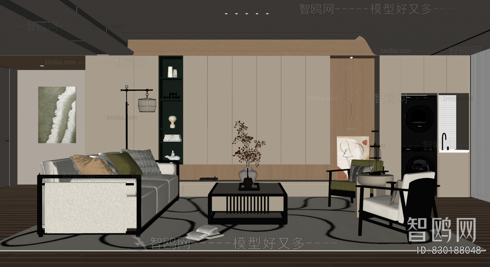 New Chinese Style A Living Room