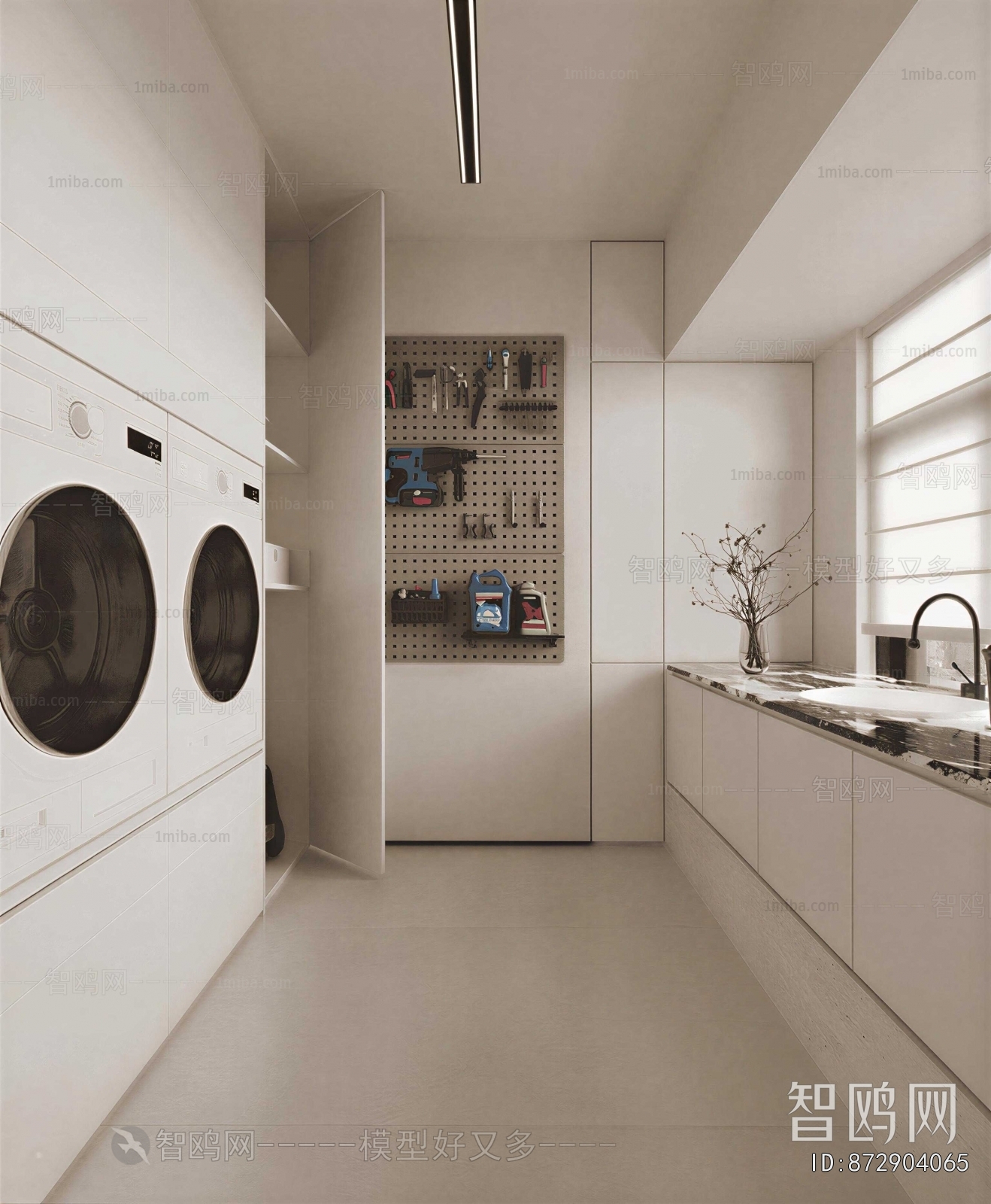 Modern Balcony Laundry Room