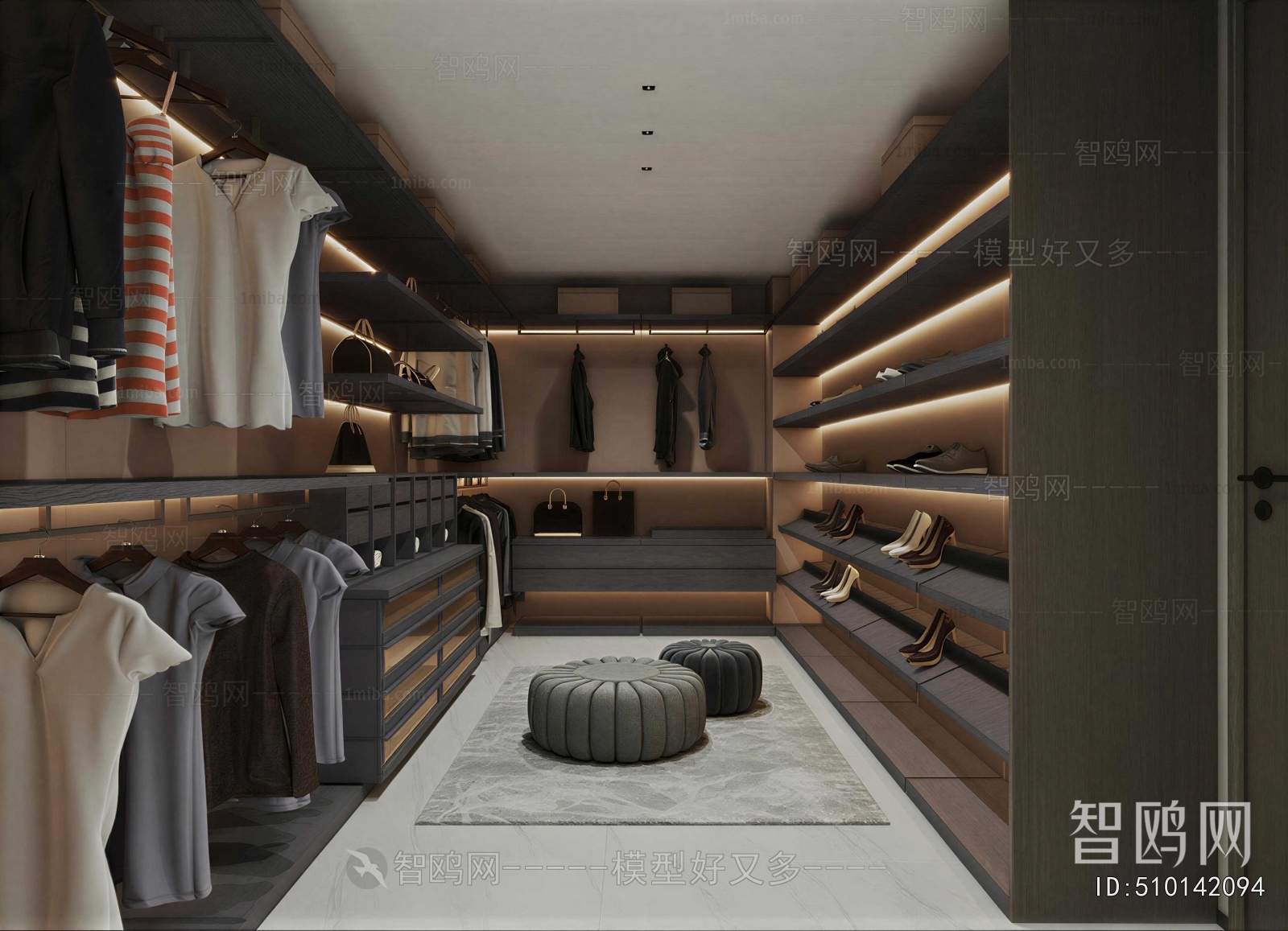 Modern Clothes Storage Area