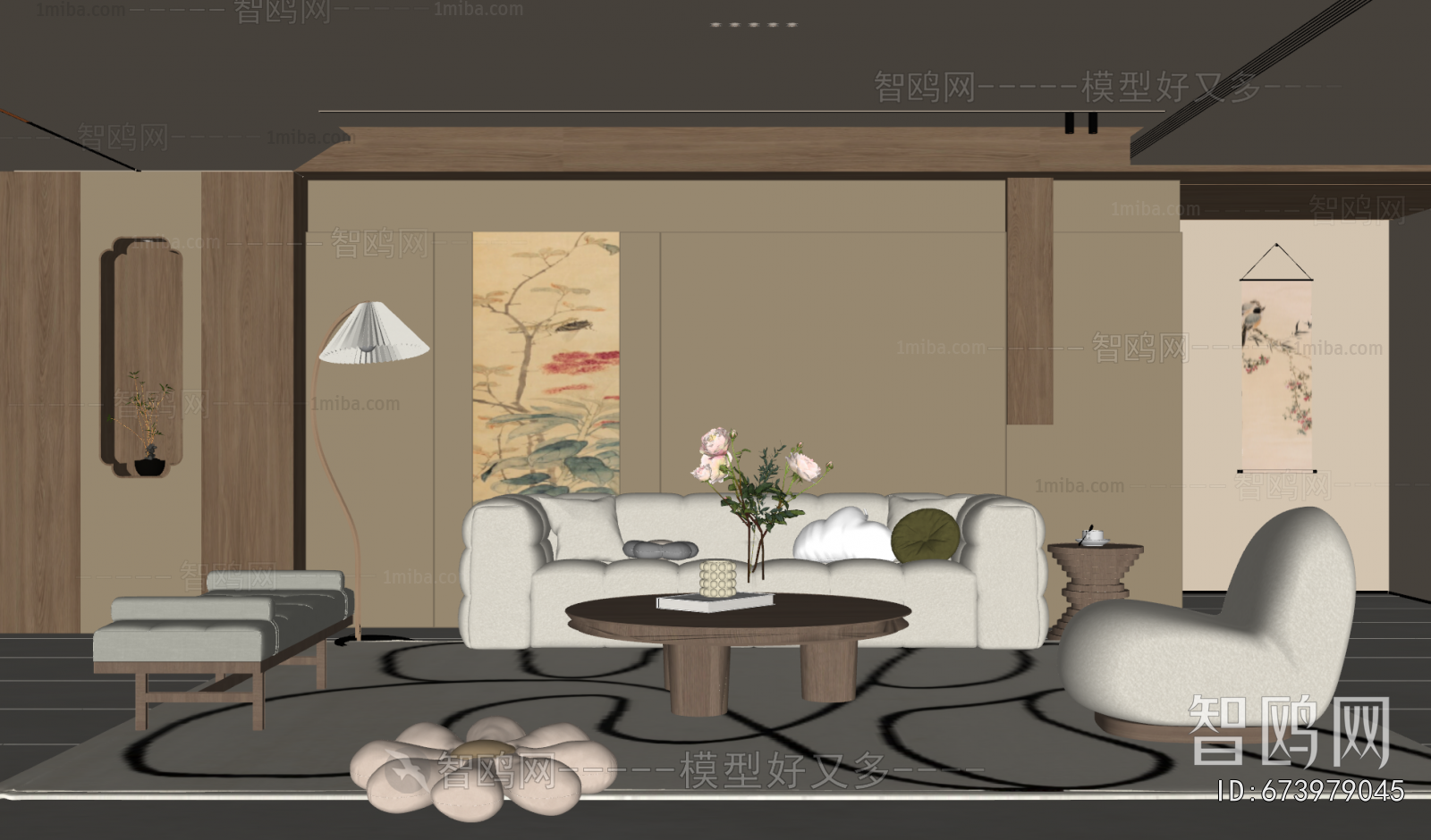 New Chinese Style A Living Room