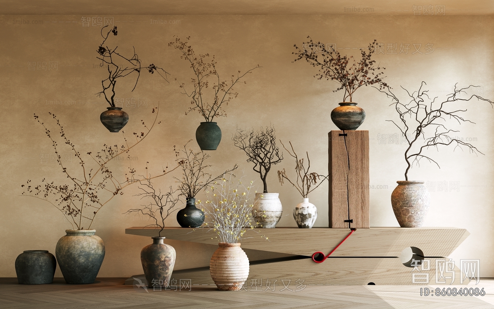 Wabi-sabi Style Dried Branch