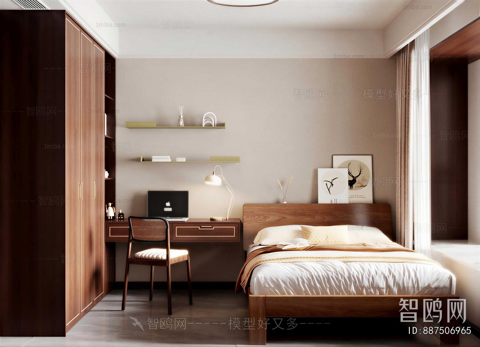 New Chinese Style Bedroom