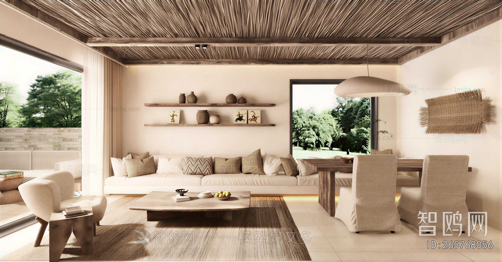 Wabi-sabi Style A Living Room