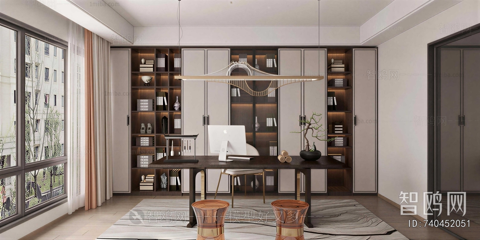 New Chinese Style Study Space
