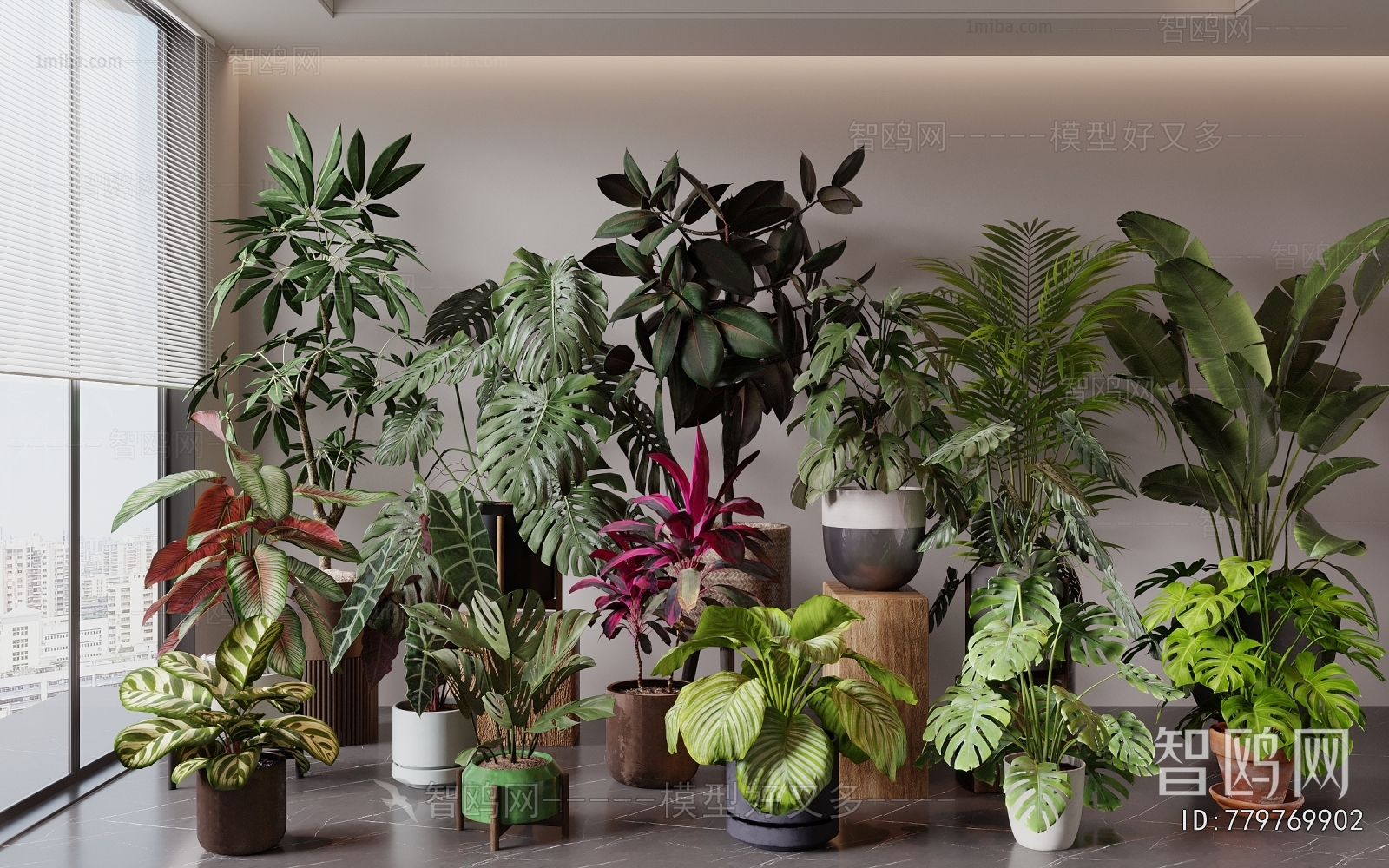 Modern Ground Green Plant Potted Plants