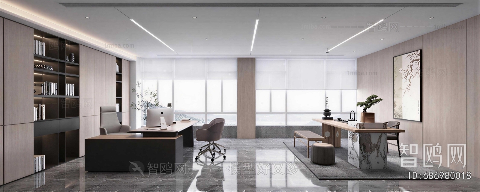New Chinese Style Manager's Office