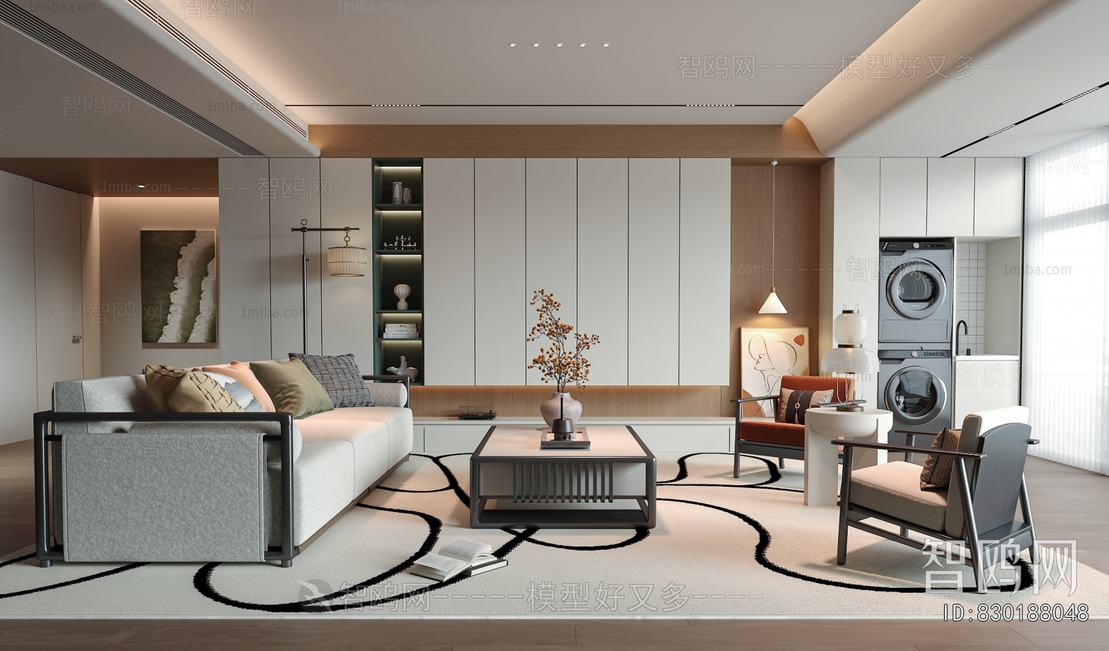 New Chinese Style A Living Room
