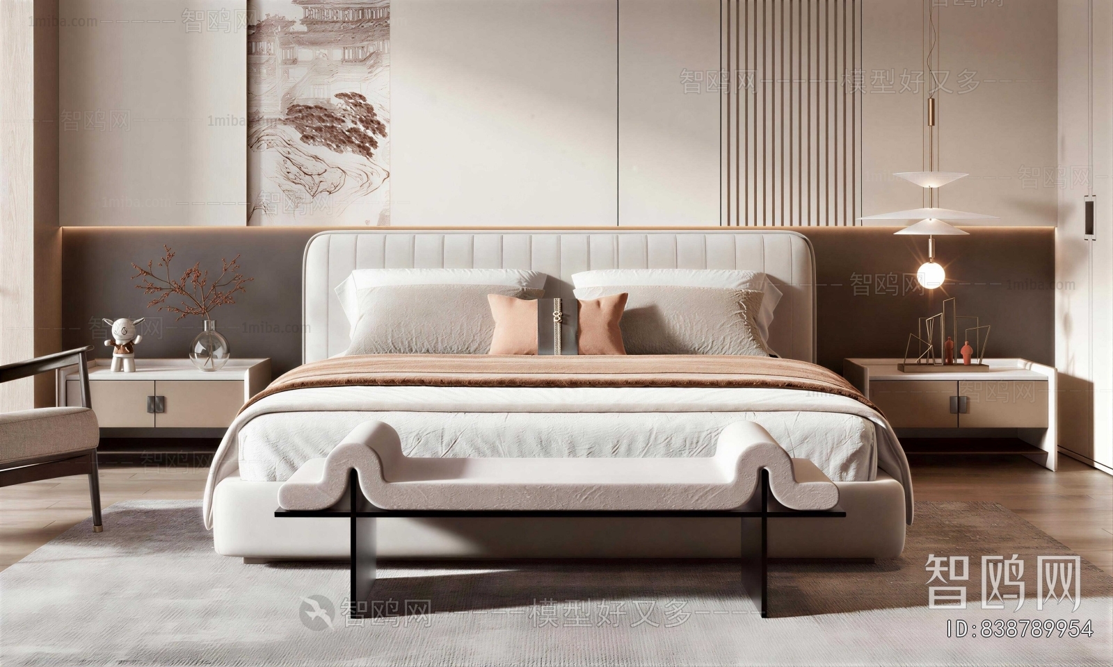 New Chinese Style Double Bed