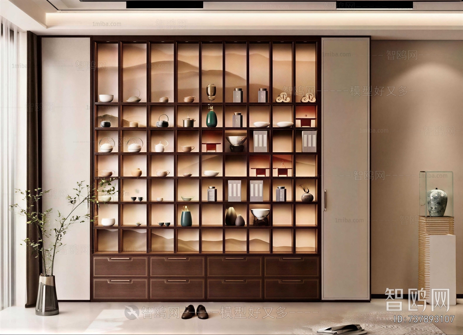 New Chinese Style Decorative Cabinet