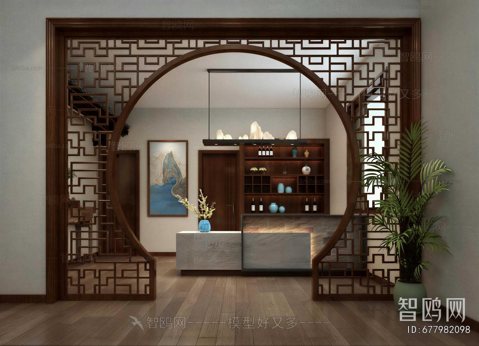 New Chinese Style Office Reception Desk