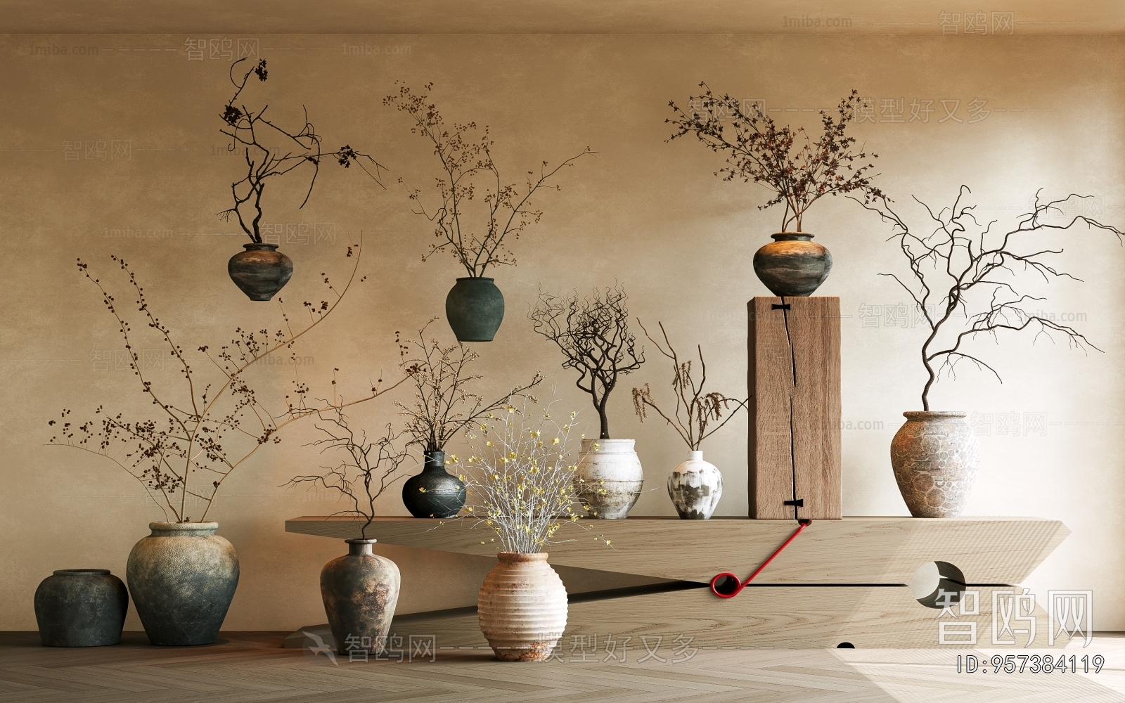 Wabi-sabi Style Dried Branch