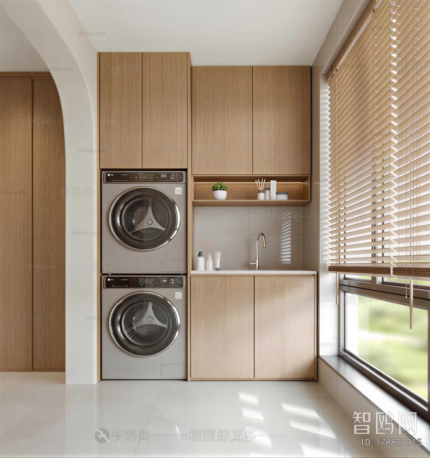 Japanese Style Balcony Laundry Room