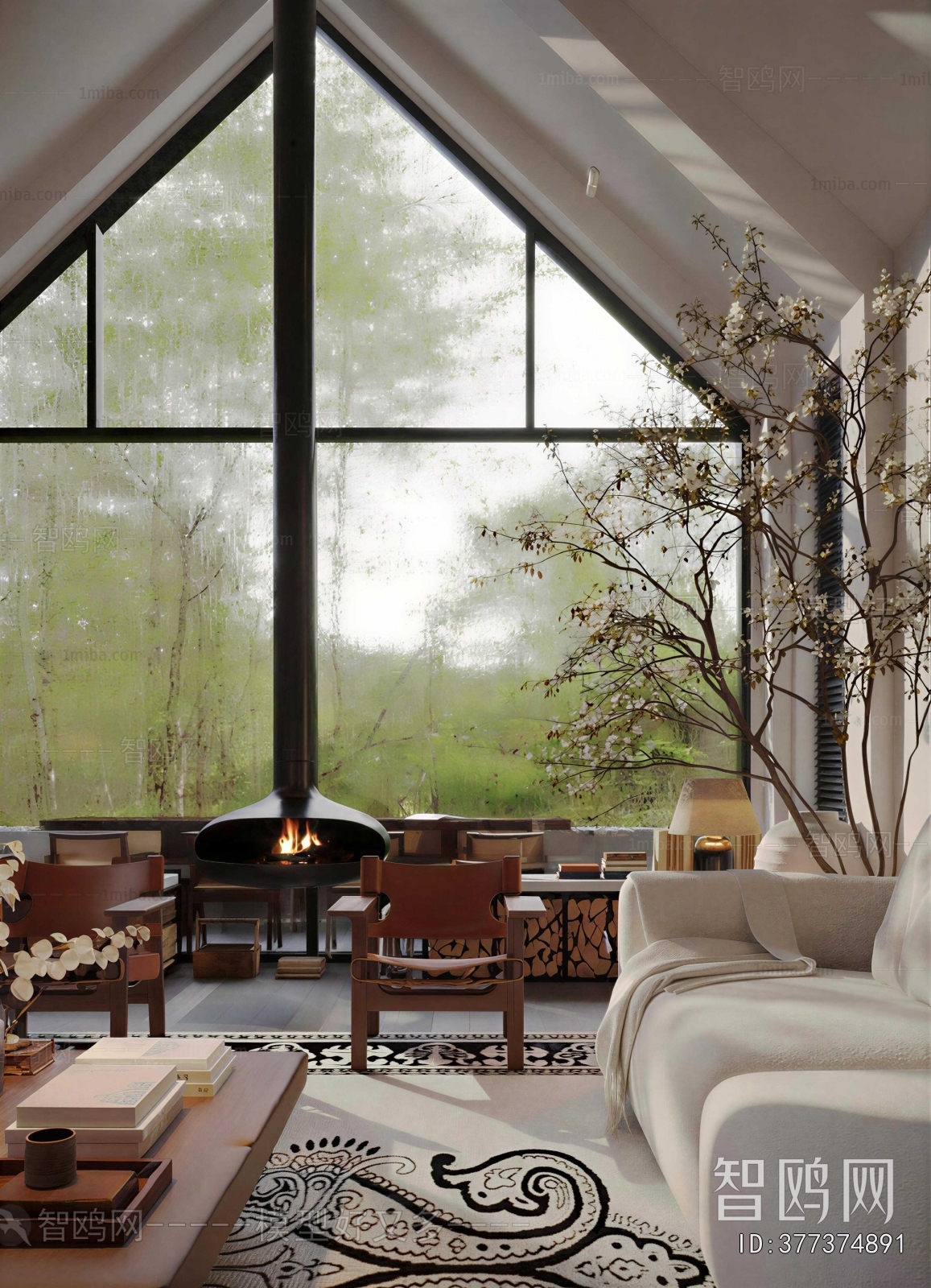 Wabi-sabi Style A Living Room
