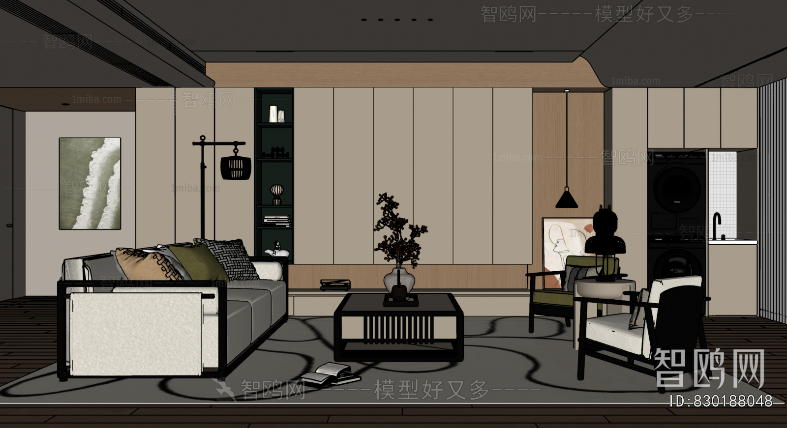 New Chinese Style A Living Room
