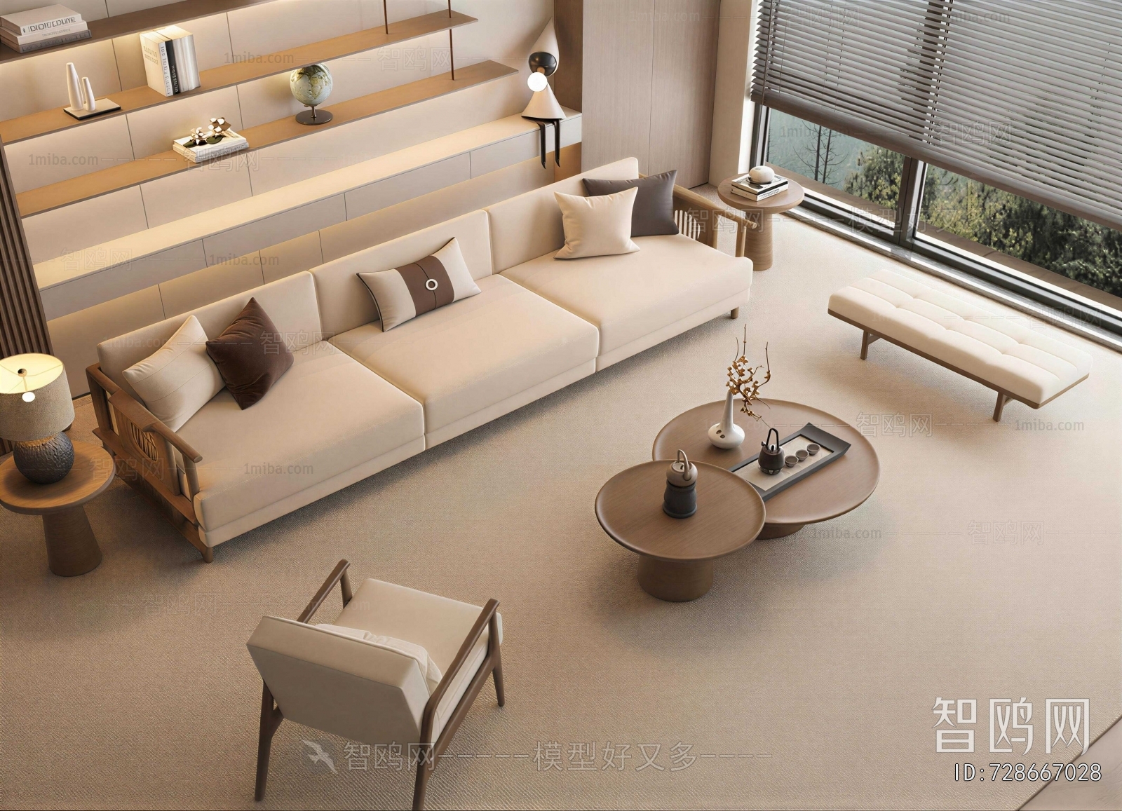 New Chinese Style Sofa Combination