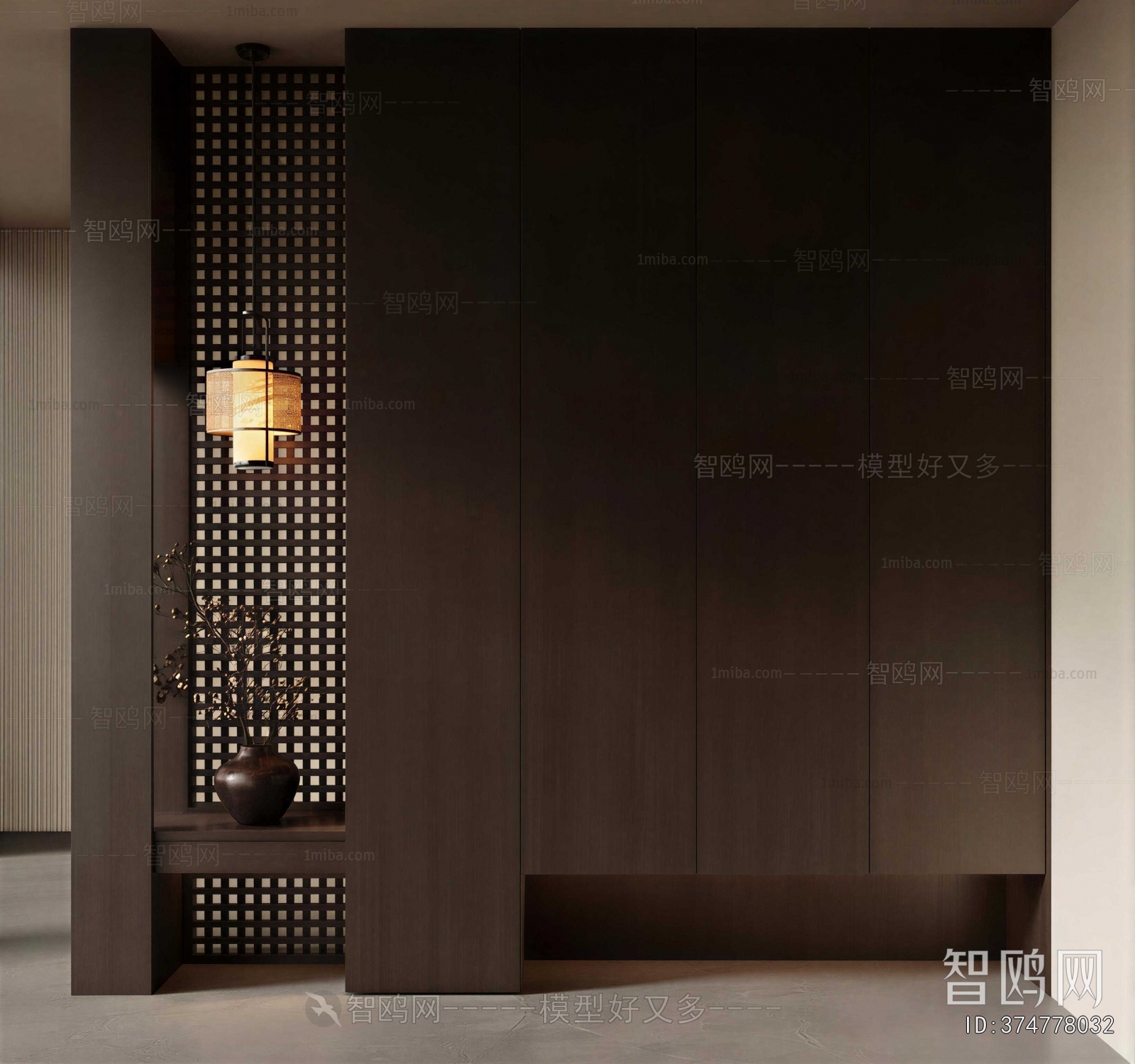 New Chinese Style Shoe Cabinet
