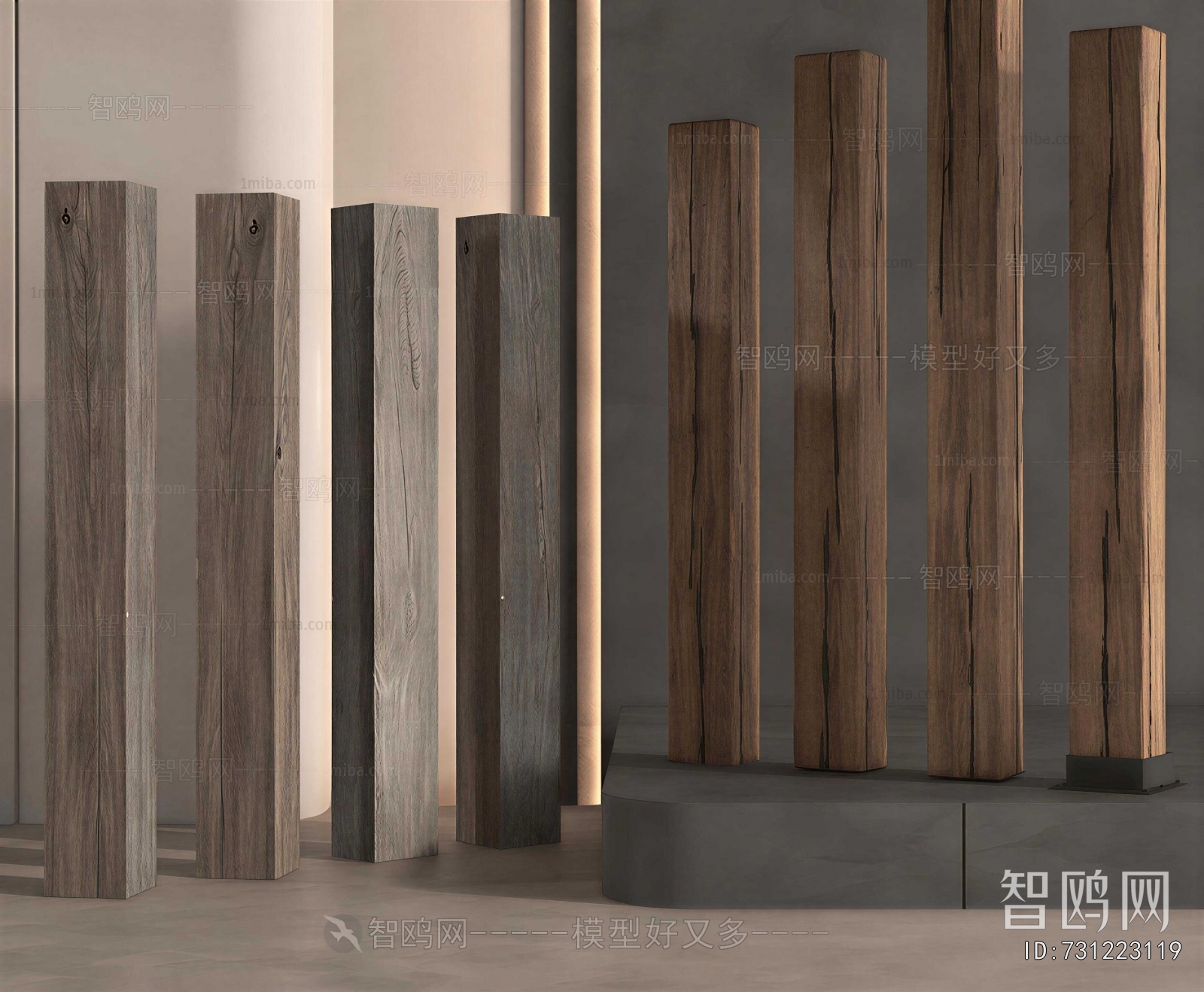 Wabi-sabi Style Column