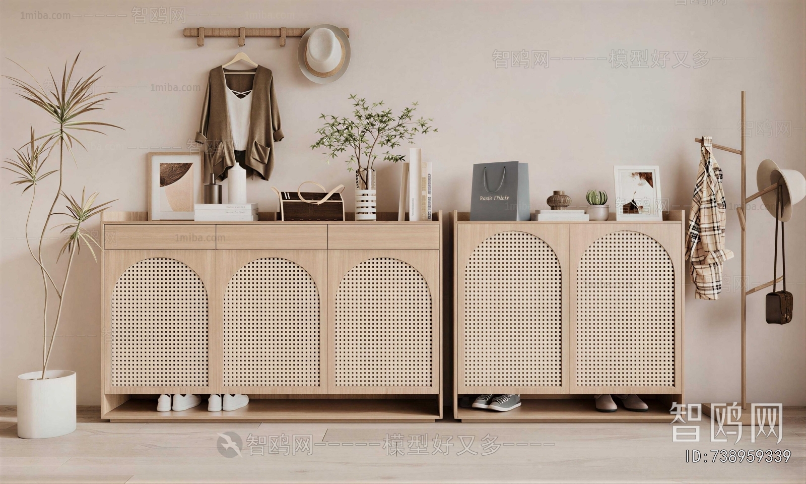 Japanese Style Shoe Cabinet
