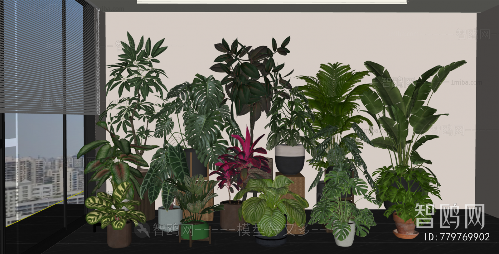 Modern Ground Green Plant Potted Plants