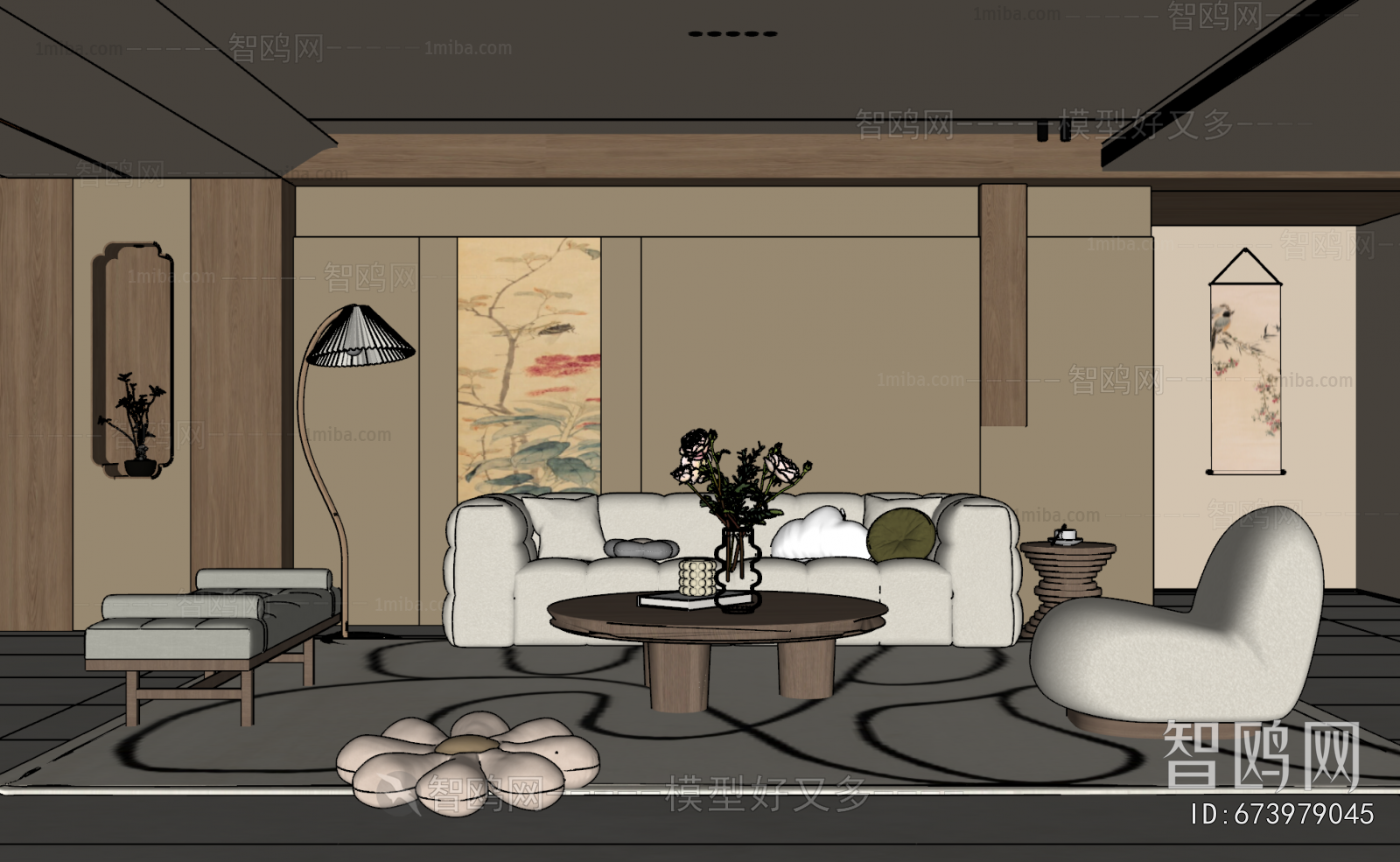 New Chinese Style A Living Room