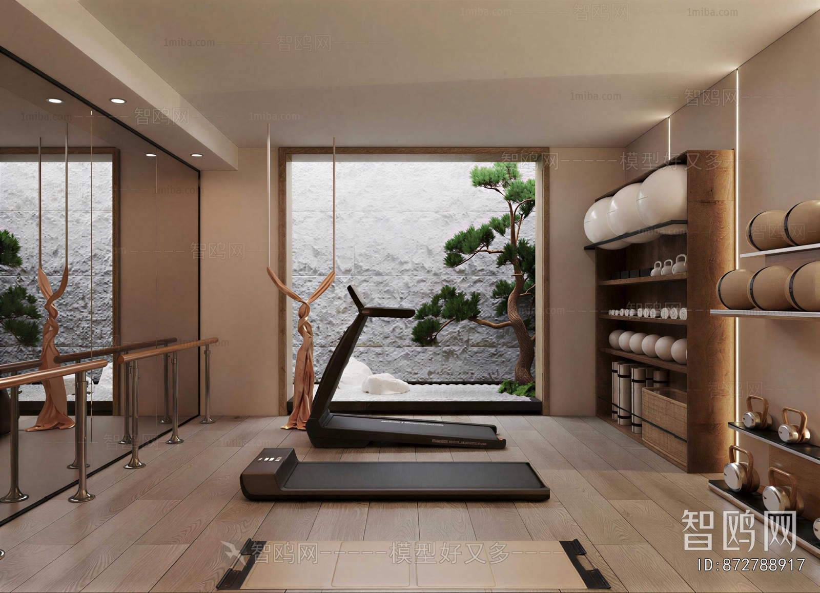 New Chinese Style Home Fitness Room