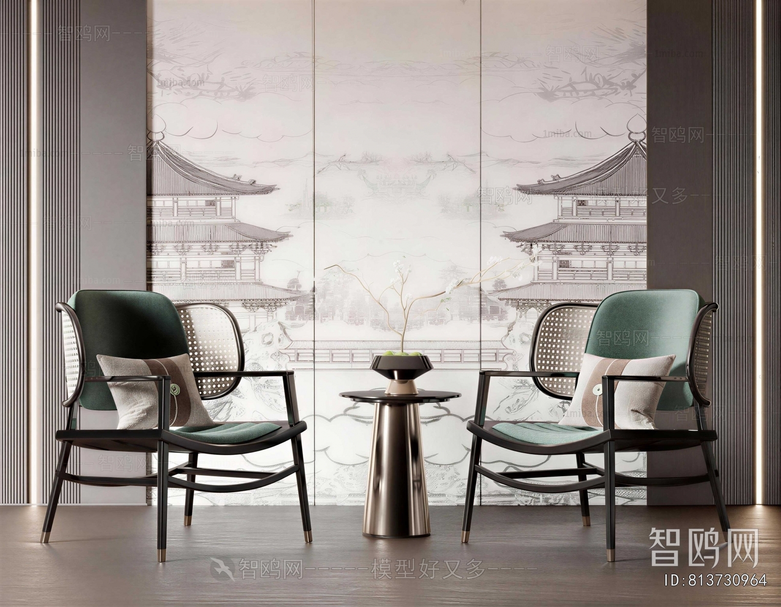 New Chinese Style Lounge Chair