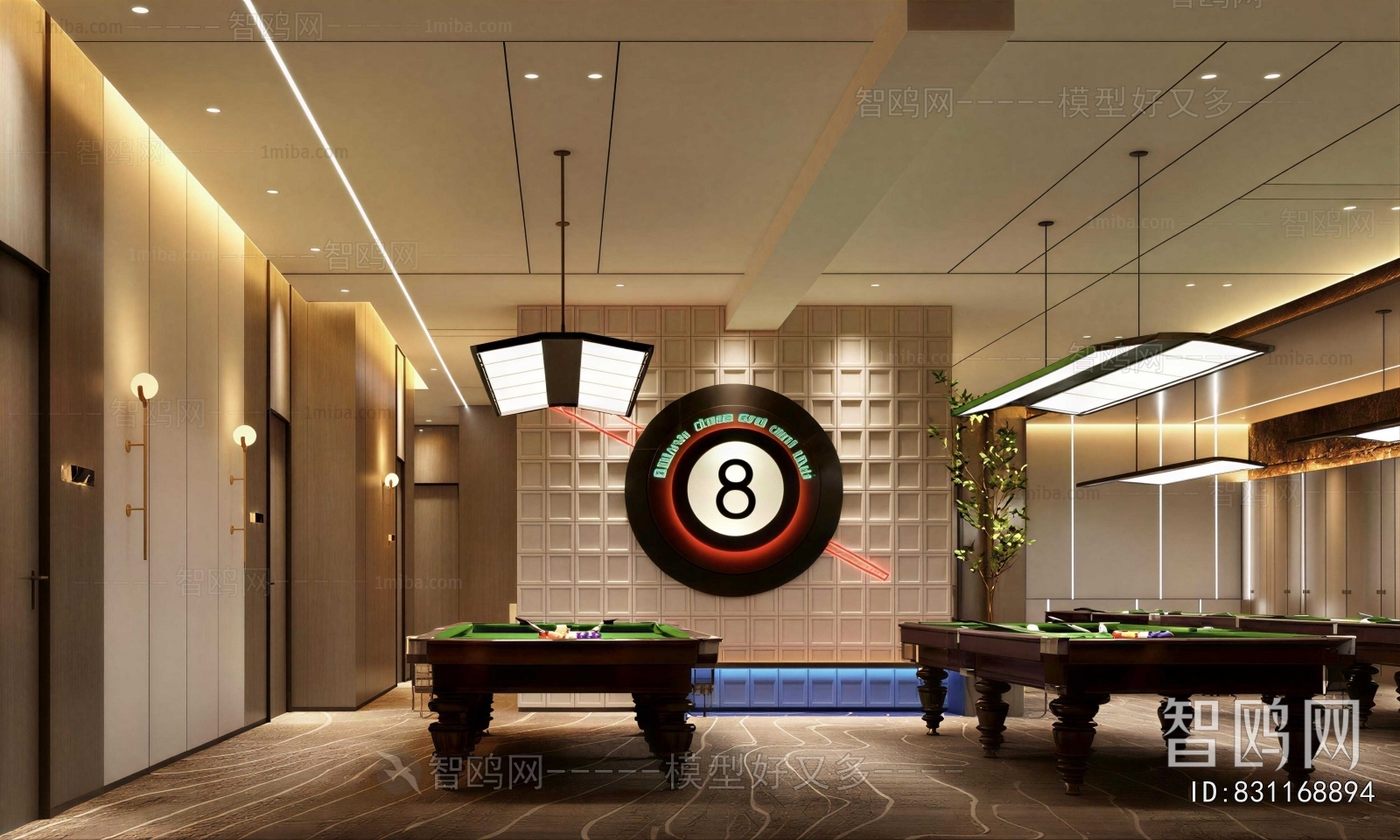 Modern Billiard Room
