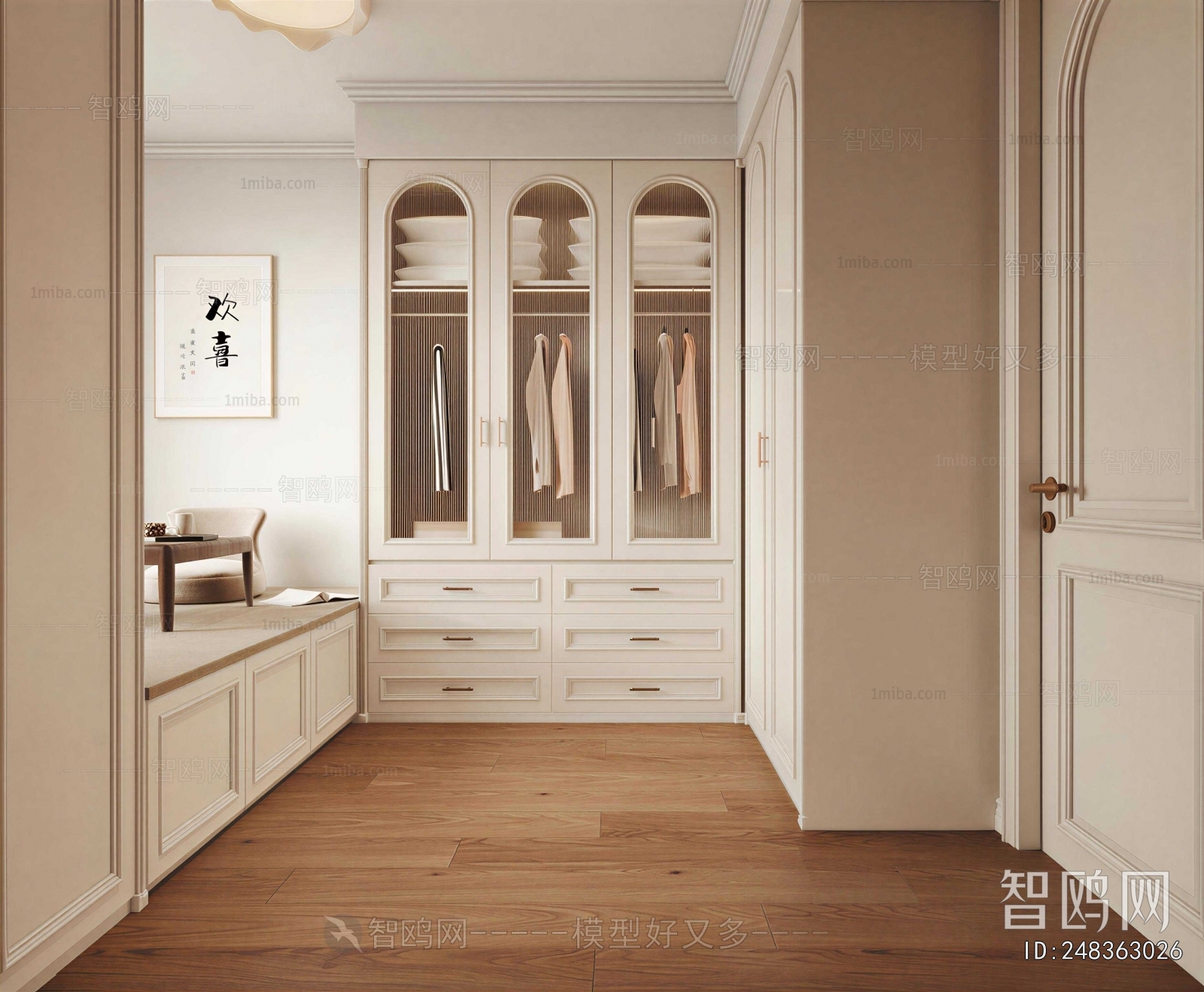 French Style Clothes Storage Area