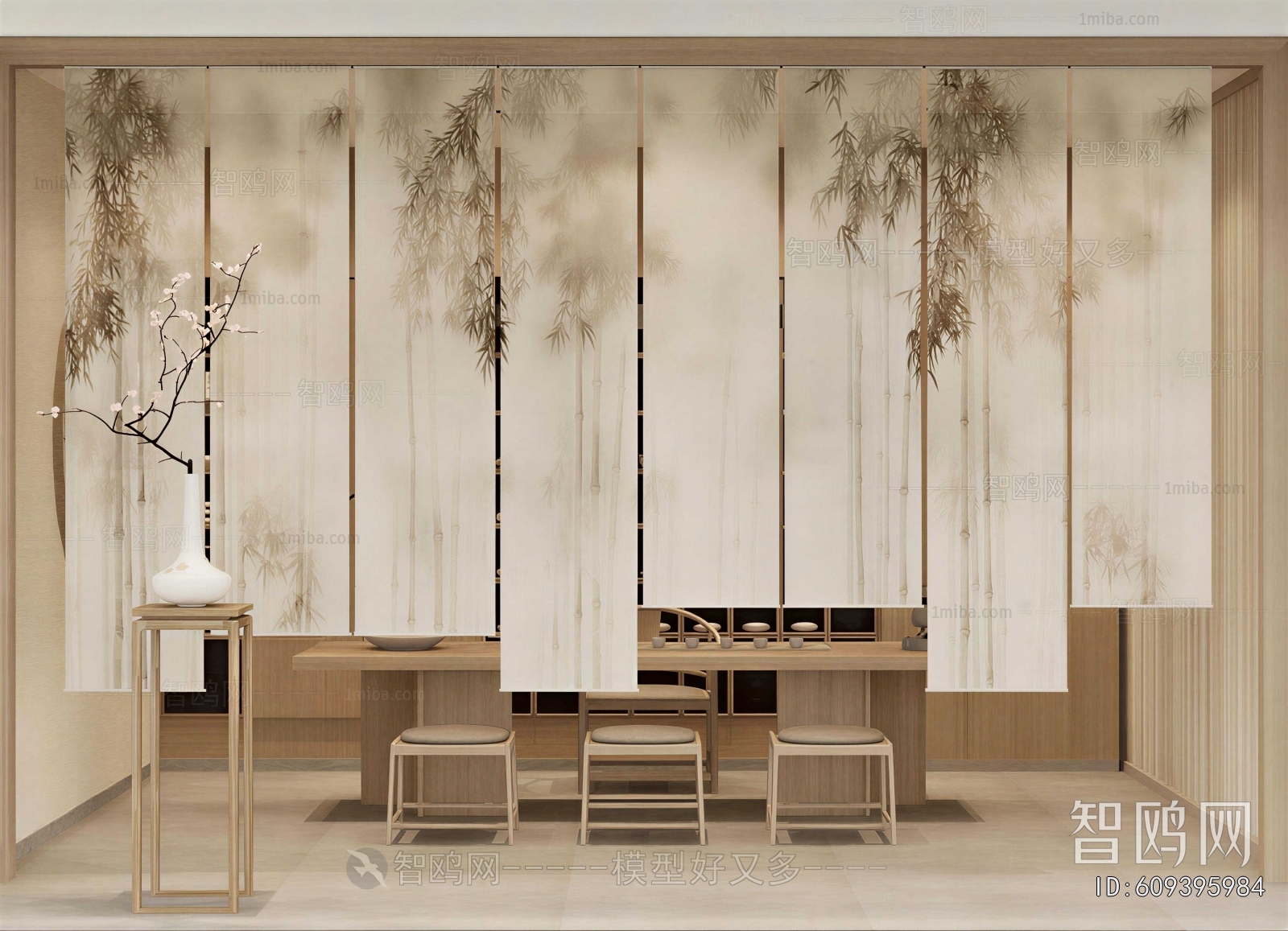 New Chinese Style Study Space