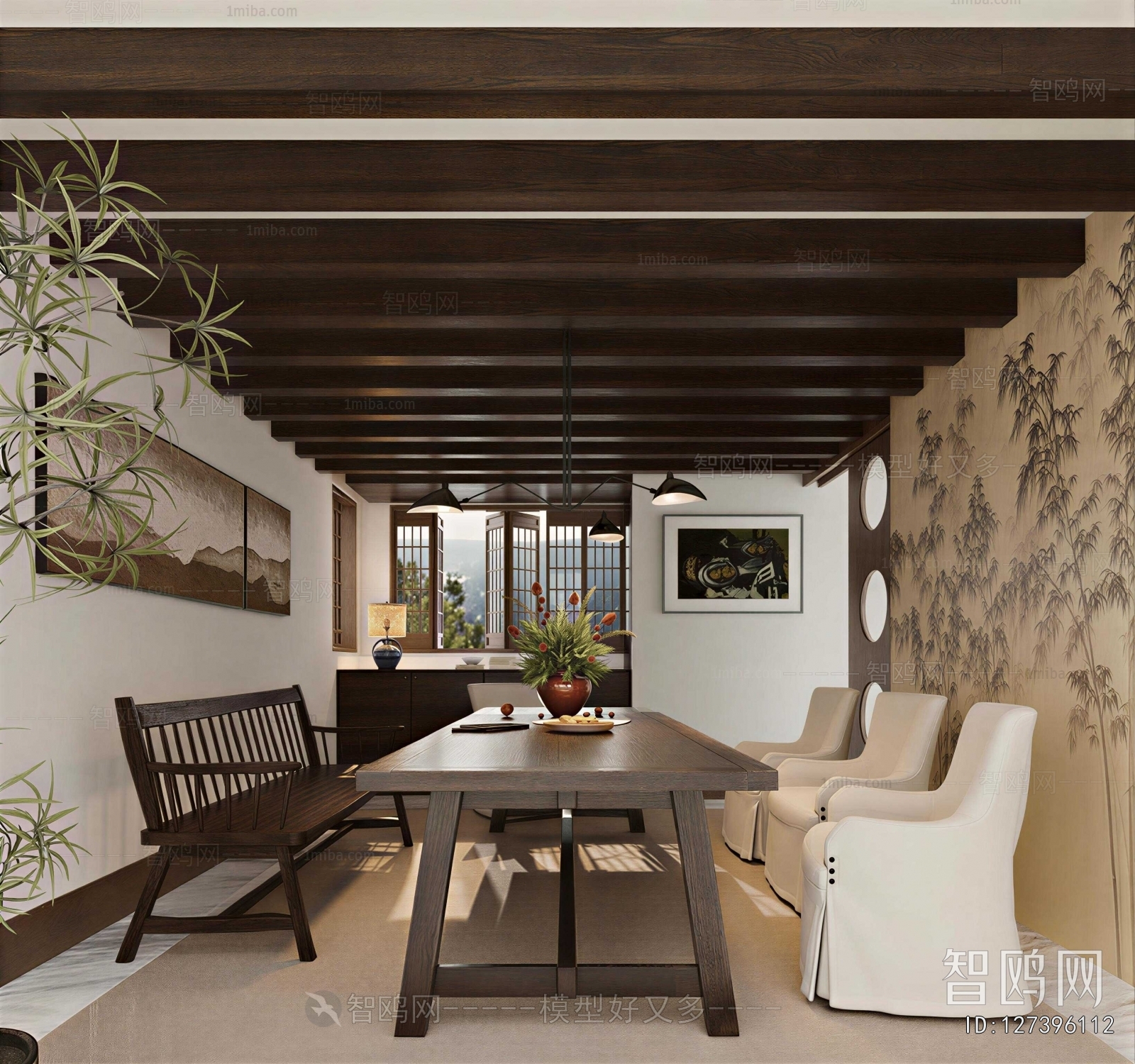 New Chinese Style Dining Room