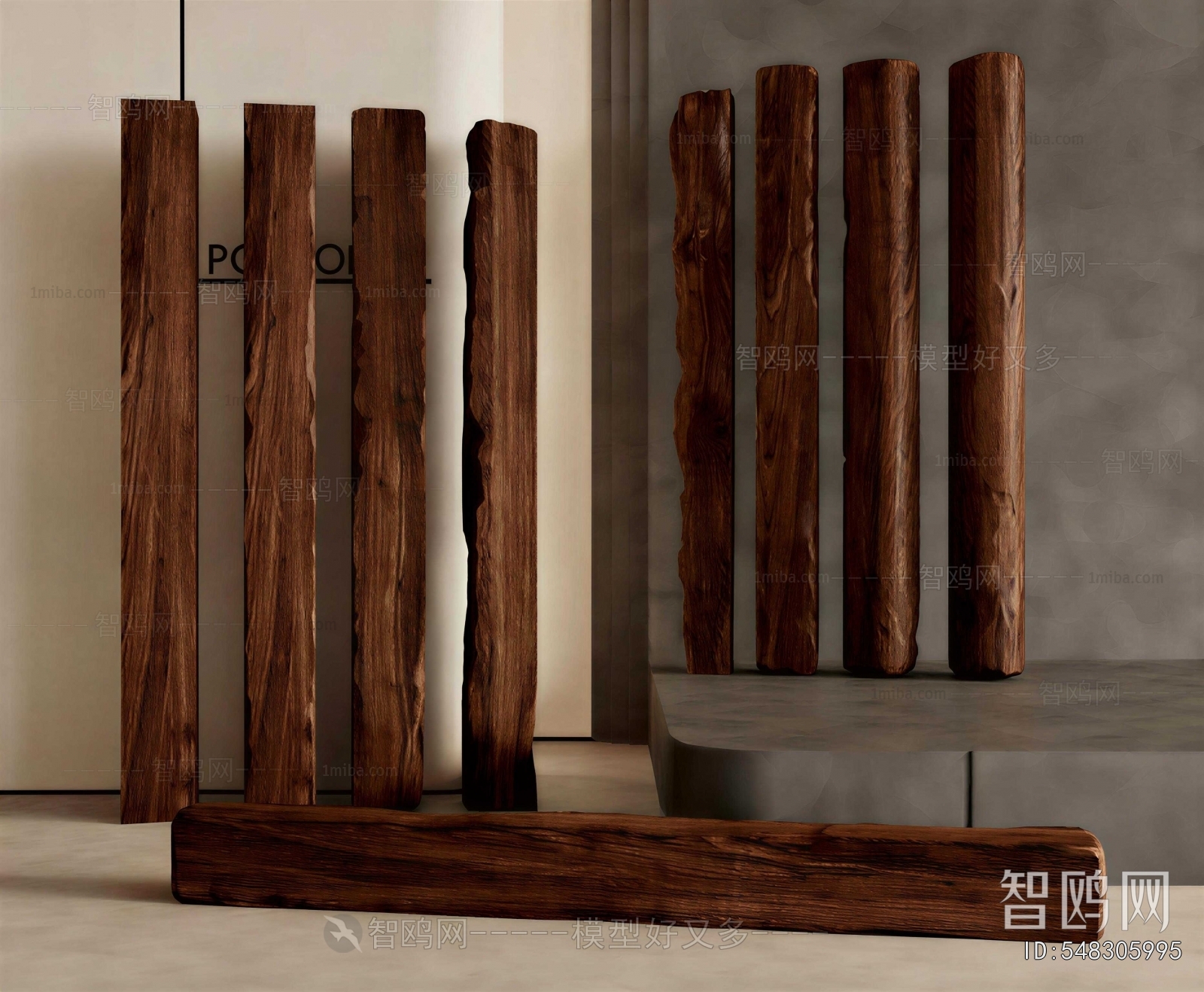 Wabi-sabi Style Column