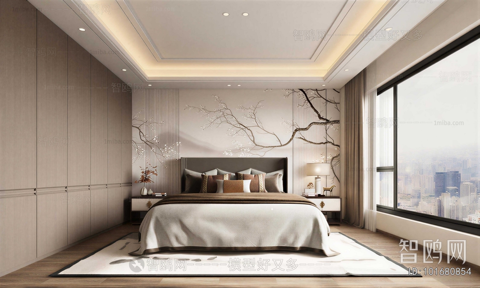 New Chinese Style Bedroom