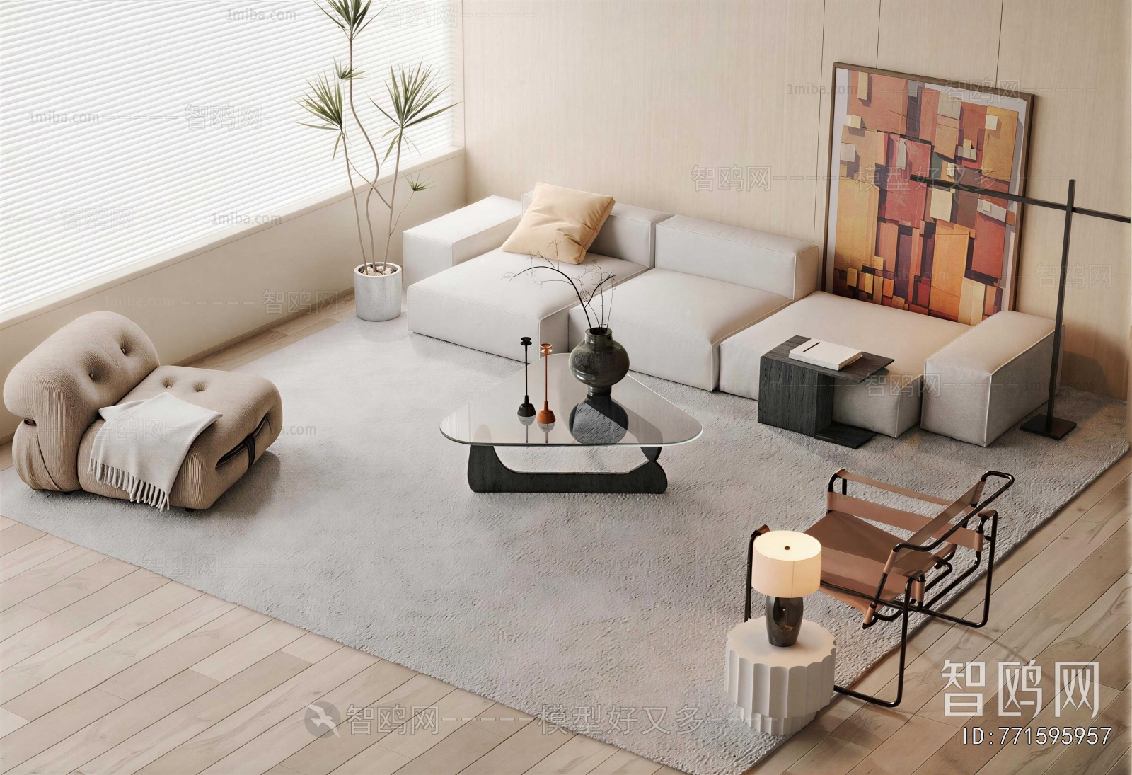 Wabi-sabi Style Sofa Combination